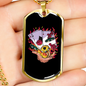 Black Jack Hand Gambler Necklace Stainless Steel or 18k Gold Dog Tag 24" Chain-Express Your Love Gifts