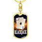 Black Jack Keychain Dog Tag Stainless Steel or 18k Gold-Express Your Love Gifts