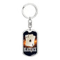 Black Jack Keychain Dog Tag Stainless Steel or 18k Gold-Express Your Love Gifts