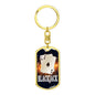 Black Jack Keychain Dog Tag Stainless Steel or 18k Gold-Express Your Love Gifts