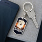 Black Jack Keychain Dog Tag Stainless Steel or 18k Gold-Express Your Love Gifts