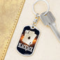 Black Jack Keychain Dog Tag Stainless Steel or 18k Gold-Express Your Love Gifts