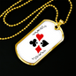 Black Joker Gambler Necklace Stainless Steel or 18k Gold Dog Tag 24" Chain-Express Your Love Gifts