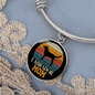 Black Labrador Mom Bracelet Stainless Steel or 18k Gold Circle Bangle-Express Your Love Gifts