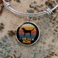 Black Labrador Mom Bracelet Stainless Steel or 18k Gold Circle Bangle-Express Your Love Gifts