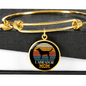 Black Labrador Mom Bracelet Stainless Steel or 18k Gold Circle Bangle-Express Your Love Gifts