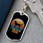Black Labrador Mom Keychain Stainless Steel or 18k Gold Dog Tag Keyring-Express Your Love Gifts