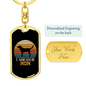 Black Labrador Mom Keychain Stainless Steel or 18k Gold Dog Tag Keyring-Express Your Love Gifts