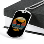 Black Labrador Mom Necklace Stainless Steel or 18k Gold Dog Tag 24" Chain-Express Your Love Gifts