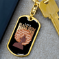 Black Mom Keychain Stainless Steel or 18k Gold Dog Tag Keyring-Express Your Love Gifts