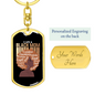 Black Mom Keychain Stainless Steel or 18k Gold Dog Tag Keyring-Express Your Love Gifts