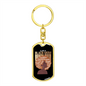 Black Mom Keychain Stainless Steel or 18k Gold Dog Tag Keyring-Express Your Love Gifts
