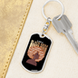 Black Mom Keychain Stainless Steel or 18k Gold Dog Tag Keyring-Express Your Love Gifts