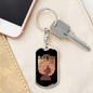 Black Mom Keychain Stainless Steel or 18k Gold Dog Tag Keyring-Express Your Love Gifts