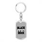 Black Moms Rocks Keychain Stainless Steel or 18k Gold Dog Tag Keyring-Express Your Love Gifts