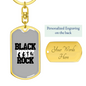 Black Moms Rocks Keychain Stainless Steel or 18k Gold Dog Tag Keyring-Express Your Love Gifts