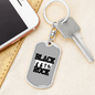 Black Moms Rocks Keychain Stainless Steel or 18k Gold Dog Tag Keyring-Express Your Love Gifts