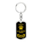 Black Russian Terrier Keychain Stainless Steel or 18k Gold-Express Your Love Gifts