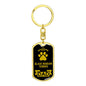 Black Russian Terrier Keychain Stainless Steel or 18k Gold-Express Your Love Gifts