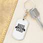 Bless This Child Keychain Stainless Steel or 18k Gold Dog Tag Keyring-Express Your Love Gifts