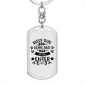 Bless This Home Keychain Stainless Steel or 18k Gold Dog Tag Keyring-Express Your Love Gifts