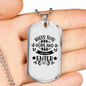 Bless This Home Necklace Stainless Steel or 18k Gold Dog Tag 24" Chain-Express Your Love Gifts