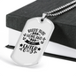 Bless This Home Necklace Stainless Steel or 18k Gold Dog Tag 24" Chain-Express Your Love Gifts