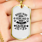 Bless This Home Necklace Stainless Steel or 18k Gold Dog Tag 24" Chain-Express Your Love Gifts