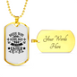 Bless This Home Necklace Stainless Steel or 18k Gold Dog Tag 24" Chain-Express Your Love Gifts