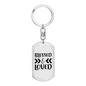 Blessed And Loved Arrow Keychain Stainless Steel or 18k Gold Dog Tag Keyring-Express Your Love Gifts