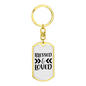Blessed And Loved Arrow Keychain Stainless Steel or 18k Gold Dog Tag Keyring-Express Your Love Gifts