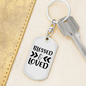 Blessed And Loved Arrow Keychain Stainless Steel or 18k Gold Dog Tag Keyring-Express Your Love Gifts