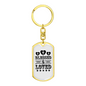 Blessed And Loved Cross Keychain Stainless Steel or 18k Gold Dog Tag Keyring-Express Your Love Gifts