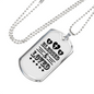 Blessed And Loved Cross Necklace Stainless Steel or 18k Gold Dog Tag 24" Chain-Express Your Love Gifts