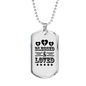 Blessed And Loved Cross Necklace Stainless Steel or 18k Gold Dog Tag 24" Chain-Express Your Love Gifts