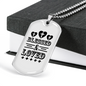 Blessed And Loved Cross Necklace Stainless Steel or 18k Gold Dog Tag 24" Chain-Express Your Love Gifts