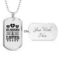 Blessed And Loved Cross Necklace Stainless Steel or 18k Gold Dog Tag 24" Chain-Express Your Love Gifts