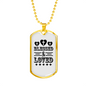 Blessed And Loved Cross Necklace Stainless Steel or 18k Gold Dog Tag 24" Chain-Express Your Love Gifts