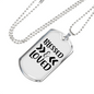 Blessed And Loved Necklace Stainless Steel or 18k Gold Dog Tag 24" Chain-Express Your Love Gifts