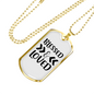 Blessed And Loved Necklace Stainless Steel or 18k Gold Dog Tag 24" Chain-Express Your Love Gifts
