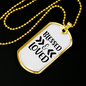 Blessed And Loved Necklace Stainless Steel or 18k Gold Dog Tag 24" Chain-Express Your Love Gifts