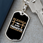 Blessed And Thankful Keychain Stainless Steel or 18k Gold Dog Tag Keyring-Express Your Love Gifts