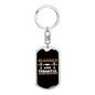 Blessed And Thankful Keychain Stainless Steel or 18k Gold Dog Tag Keyring-Express Your Love Gifts