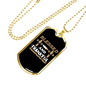 Blessed And Thankful Necklace Stainless Steel or 18k Gold Dog Tag 24" Chain-Express Your Love Gifts