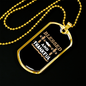 Blessed And Thankful Necklace Stainless Steel or 18k Gold Dog Tag 24" Chain-Express Your Love Gifts