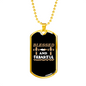 Blessed And Thankful Necklace Stainless Steel or 18k Gold Dog Tag 24" Chain-Express Your Love Gifts