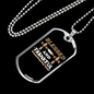 Blessed And Thankful Necklace Stainless Steel or 18k Gold Dog Tag 24" Chain-Express Your Love Gifts