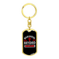 Blessed Beyond Keychain Stainless Steel or 18k Gold Dog Tag Keyring-Express Your Love Gifts