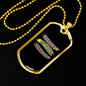Blessed Beyond Measure Necklace Stainless Steel or 18k Gold Dog Tag 24" Chain-Express Your Love Gifts