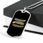 Blessed Beyond Measure Necklace Stainless Steel or 18k Gold Dog Tag 24" Chain-Express Your Love Gifts